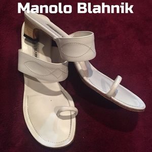 Manolo Blahaik Auth - Leather Summer Sandel